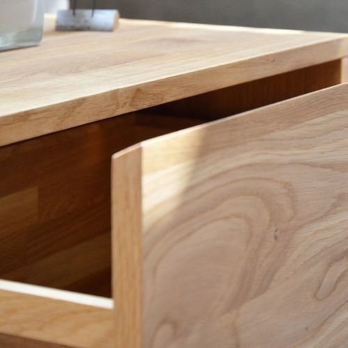 jankurtz Sideboard DWELLER eiche höhe 60cm 1 Türe 2 Schubladen Eiche massiv geölt